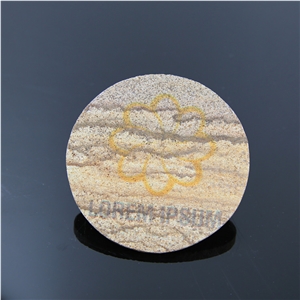 Absorbent Natural Stone Sandstone Drink Coaster