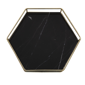 Black Marble Food/Drink Serving Tray/Plate Black Marble Food/Drink Serving Tray/Plate