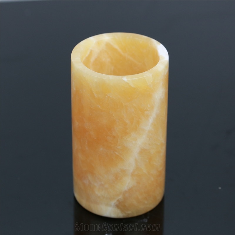 Cylinder Marble Candle Holder
