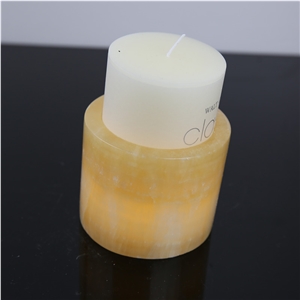 Cylinder Marble Candle Holder
