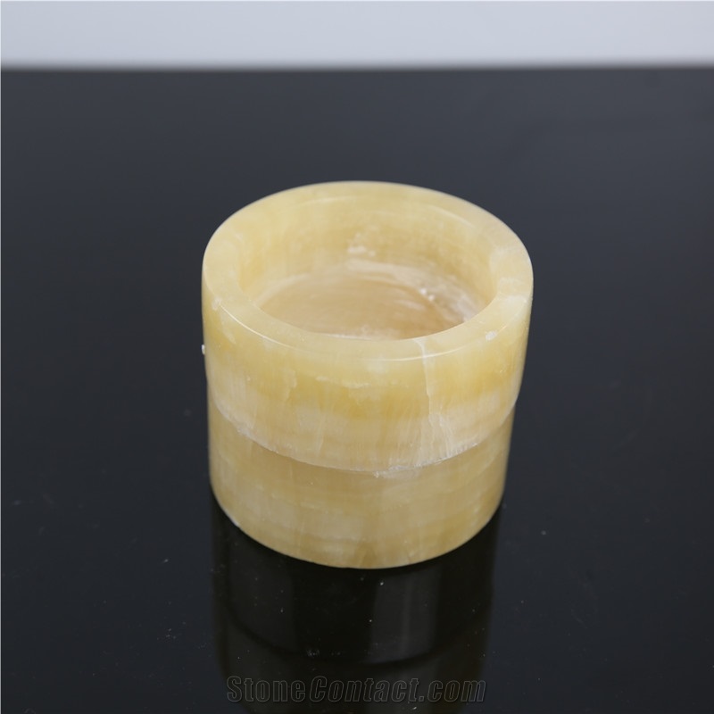 Cylinder Marble Candle Holder