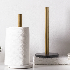 Marble Paper Holder Copper Plated Standing