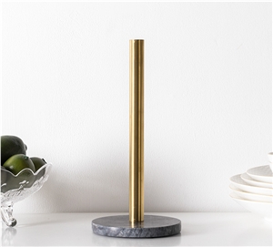 Marble Paper Holder Copper Plated Standing