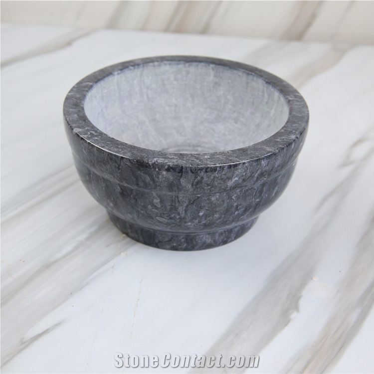 Natural Marble Garlic Mortar Bowl and Pestle