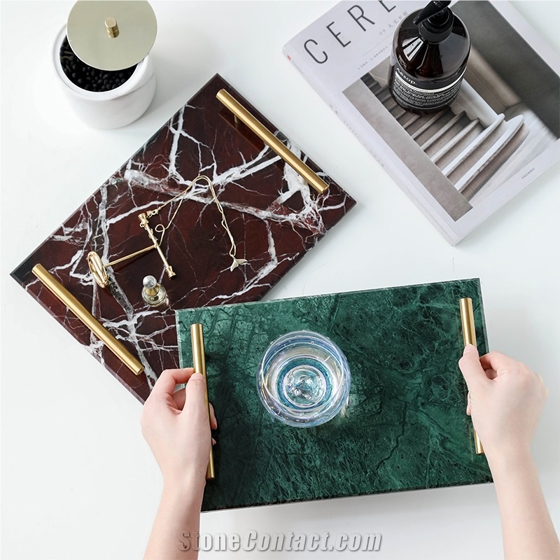 Natural Marble Receiving Tray
