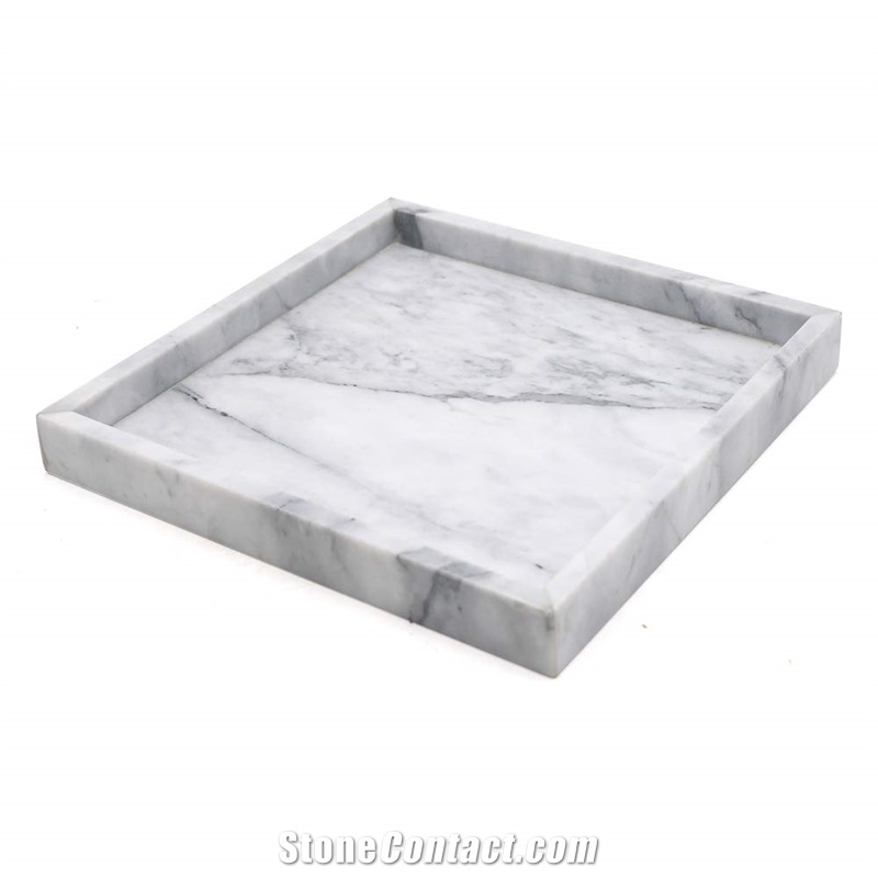Natural Marble Stonesquare Tray Storage Organizer