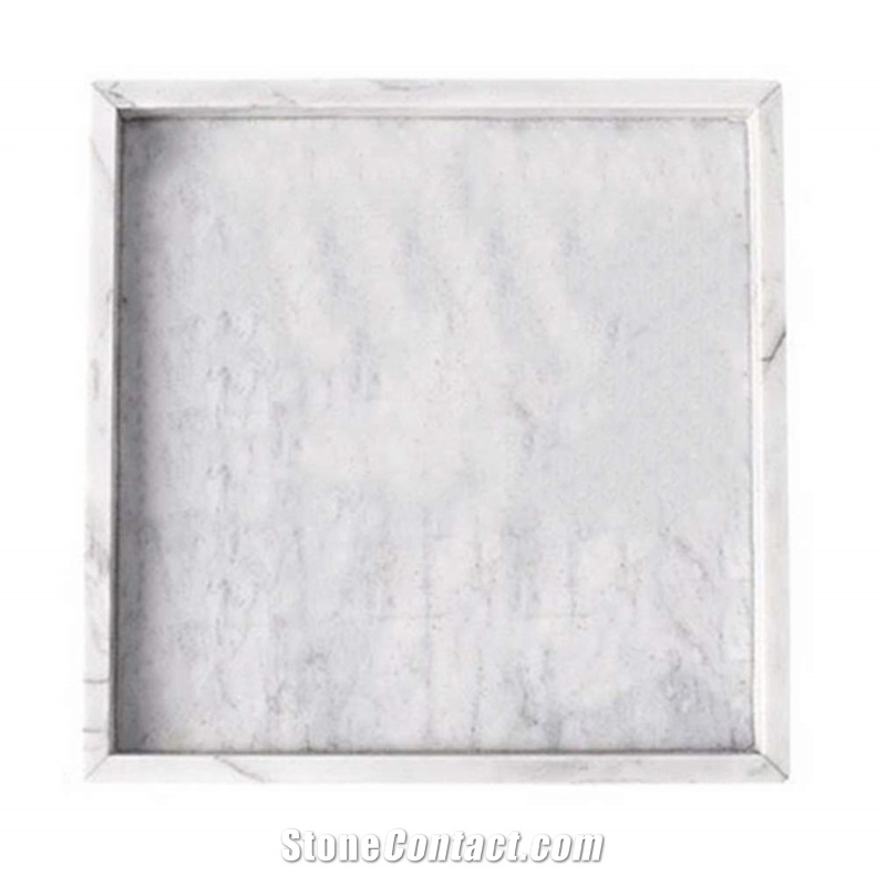 Natural Marble Stonesquare Tray Storage Organizer