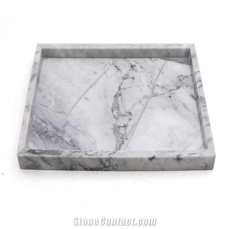 Natural Marble Stonesquare Tray Storage Organizer
