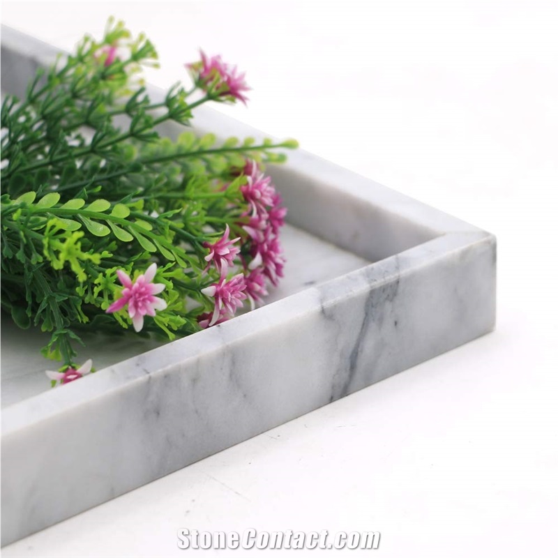 Natural Marble Stonesquare Tray Storage Organizer