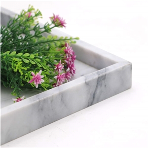 Natural Marble Stonesquare Tray Storage Organizer