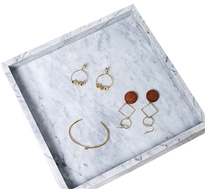 Natural Marble Stonesquare Tray Storage Organizer