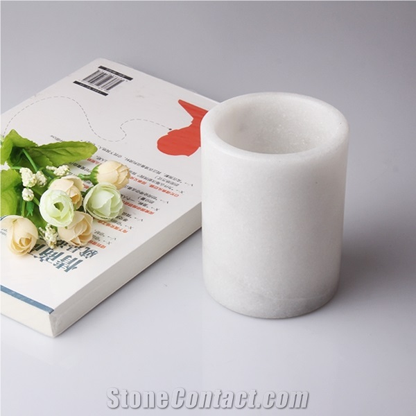 Natural White Marble Canisters