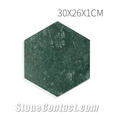 Sandwich/Drink/Bread Marble Serving Hexagon Plate