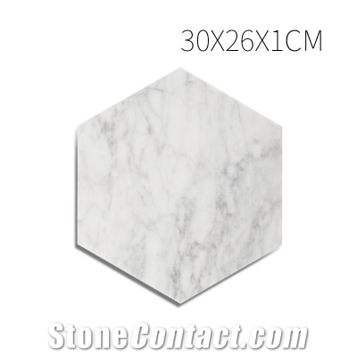 Sandwich/Drink/Bread Marble Serving Hexagon Plate