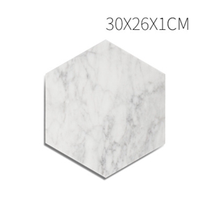 Sandwich/Drink/Bread Marble Serving Hexagon Plate