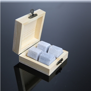 Soapstone Whisky Stone with Gift Box Packing