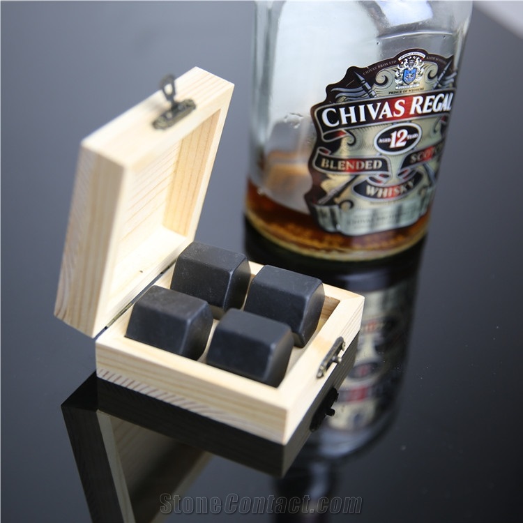 Soapstone Whisky Stone with Gift Box Packing