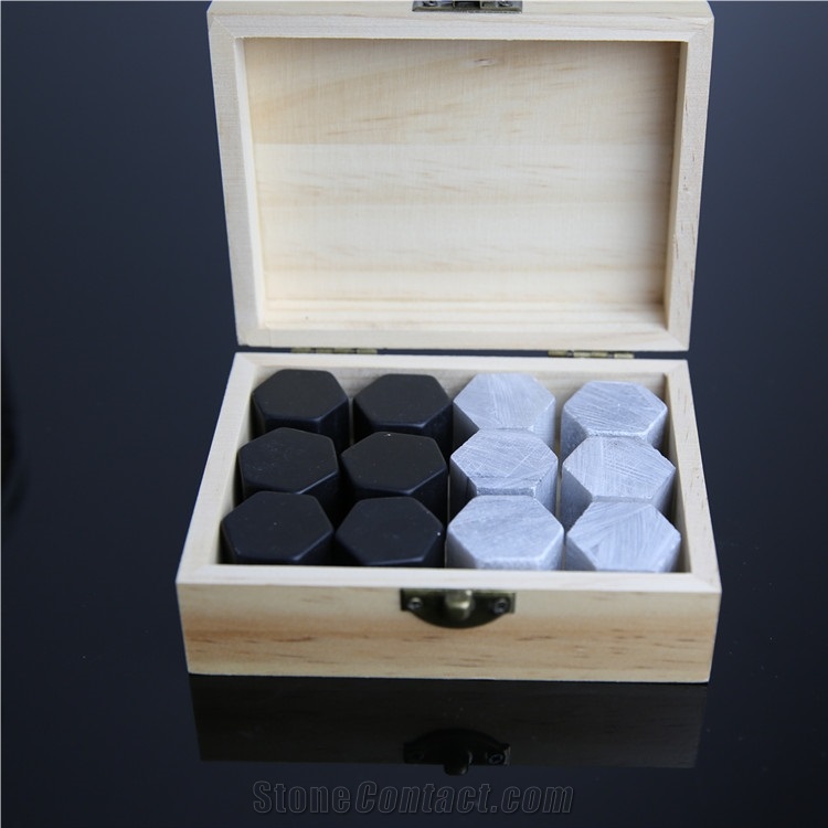 Soapstone Whisky Stone with Gift Box Packing
