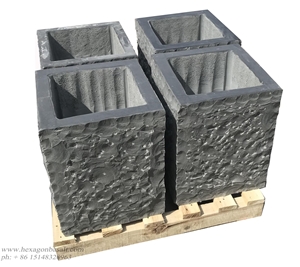 Natural Basalt Flower Pots