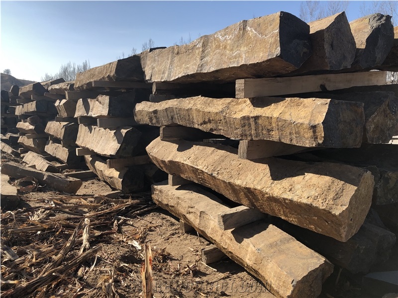 Natural Shape Basalt Stone Columns