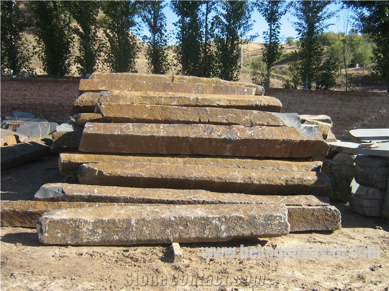 Natural Shape Basalt Stone Columns