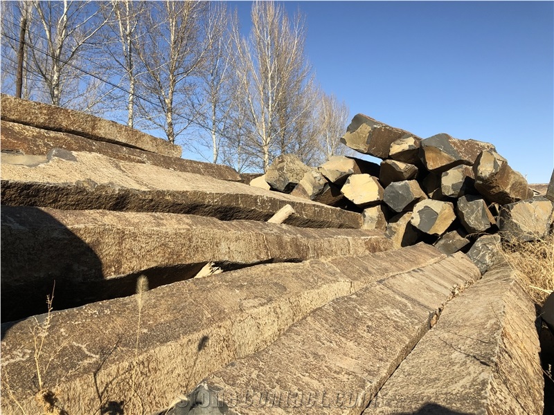 Natural Shape Basalt Stone Columns