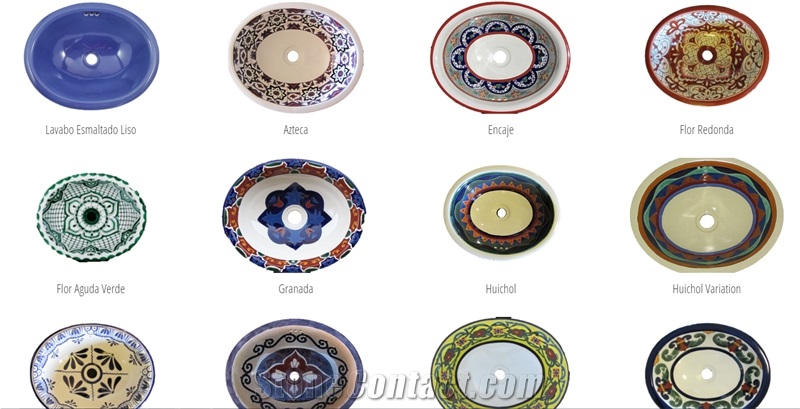 Hand Painted Terracotta Sinks