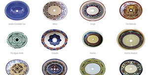 Hand Painted Terracotta Sinks