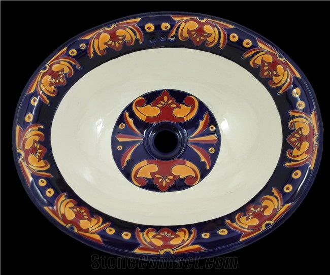 Hand Painted Terracotta Sinks