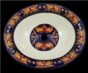 Hand Painted Terracotta Sinks