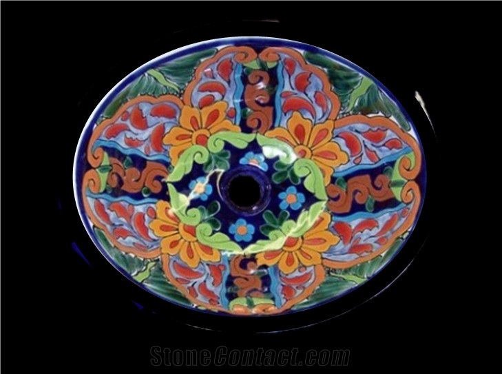 Hand Painted Terracotta Sinks