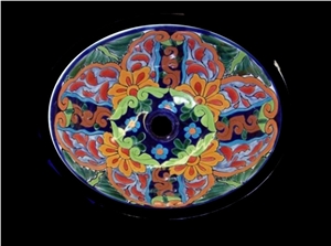Hand Painted Terracotta Sinks