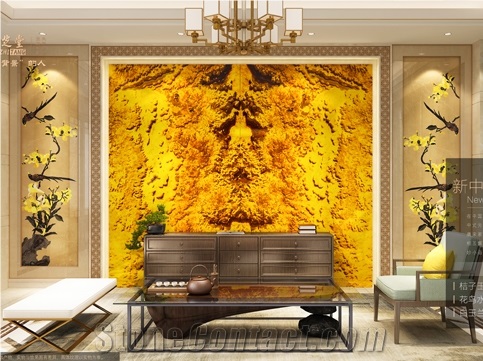 Orange Jade+Flower and Bird Waterknife+Magnolia Wall Panels