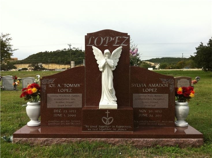 India Red Granite Monument, Marble Statue/Vases