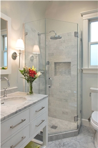 Afyon White Marble Bathroom Design