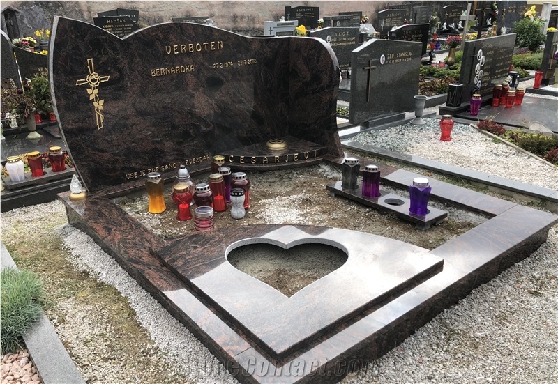 Jet Black Granite Headstones, Tombstone, Gravestone