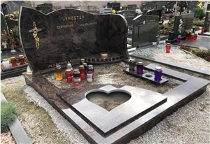Jet Black Granite Headstones, Tombstone, Gravestone