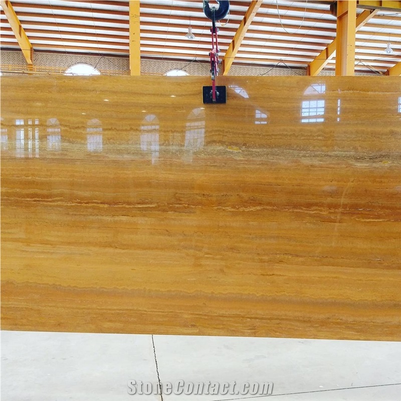 Azarshar Yellow Travertine Slabs
