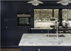 Bianco Eclipse Quartzite Kitchen Countertop