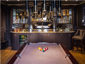 London Black Quartzite Commercial Bar Top