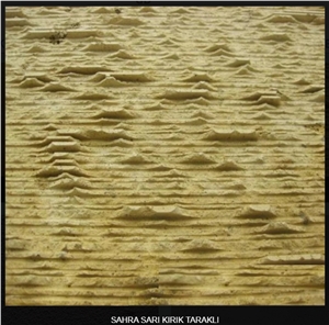 Sahra Yellow Tuff Chiseled and Sawn Wall Tiles