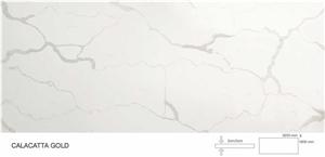 Calacatta Gold Quartz Stone for Countertops