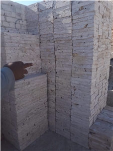 Travertine Filter Stone - Karmel White Travertine Blocks