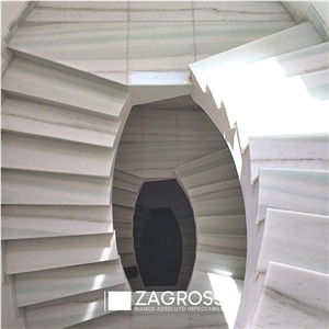 New Pentelico Marble Staircase