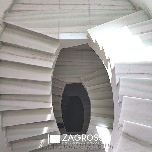 New Pentelico Marble Staircase