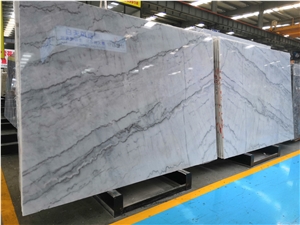 Bruce Silver Grey Marble Book Match