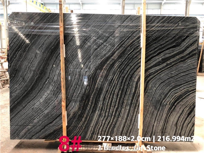 Royal Black Wooden Marble for Floor Tile