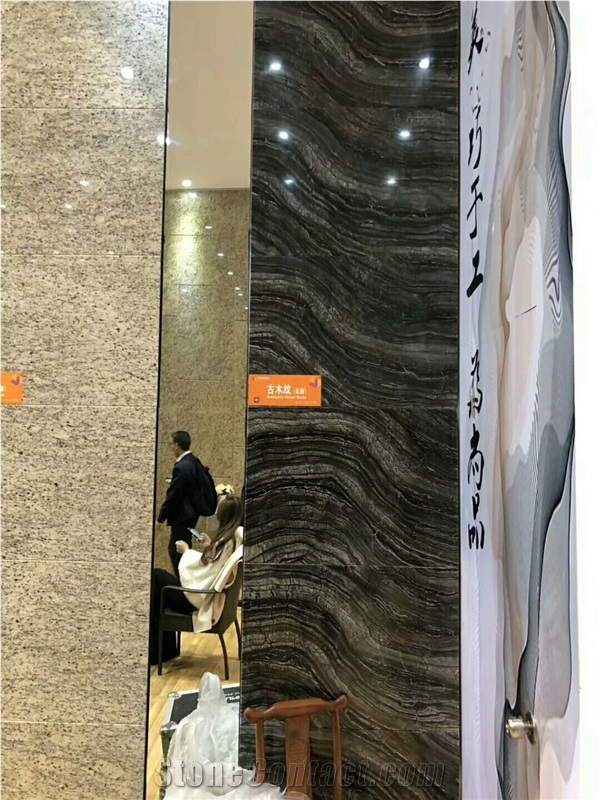 Royal Black Wooden Marble for Floor Tile