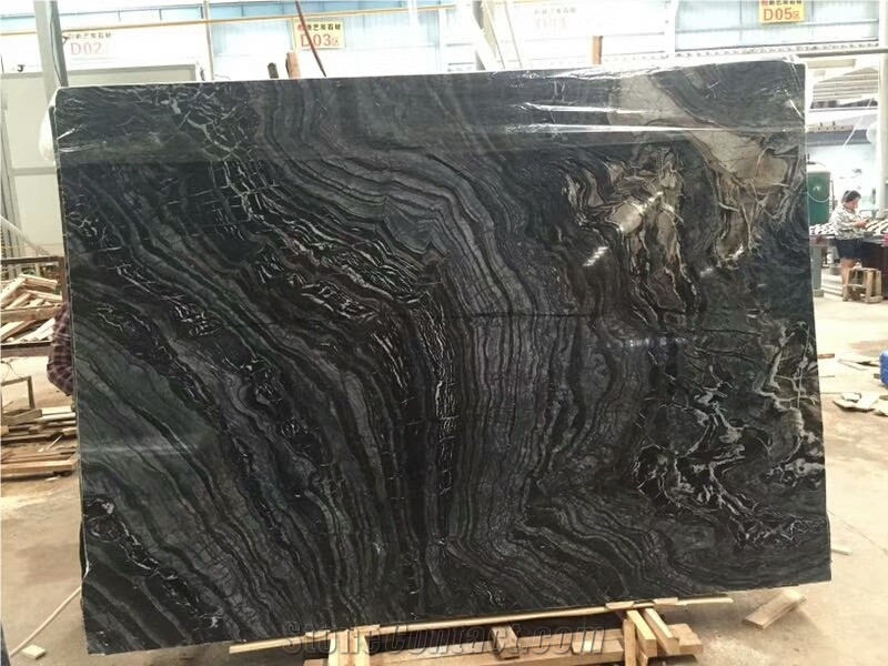 Royal Black Wooden Marble for Floor Tile