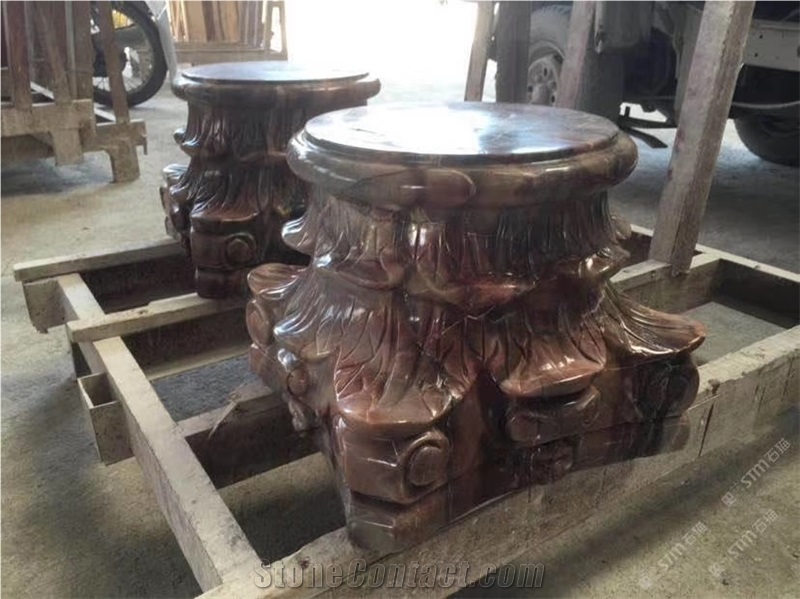 Venice Red Marble Coloums Base